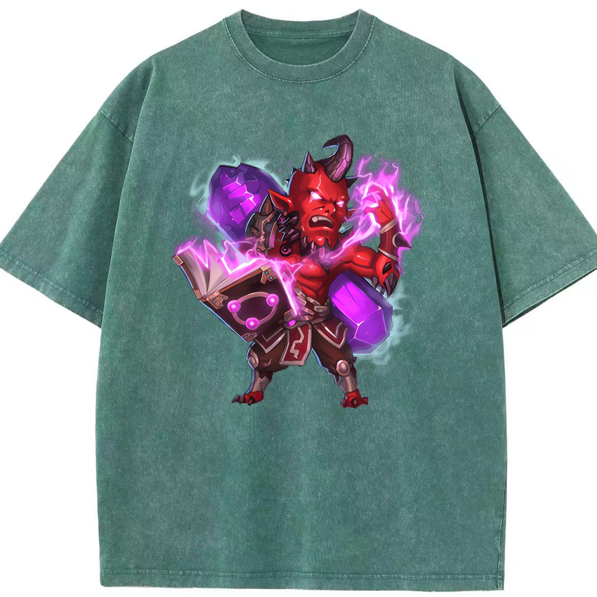 リーグ・オブ・レジェンド League of Legends LOL 綿100% ヴィンテージ風 半袖Tシャツ（フロントプリント）